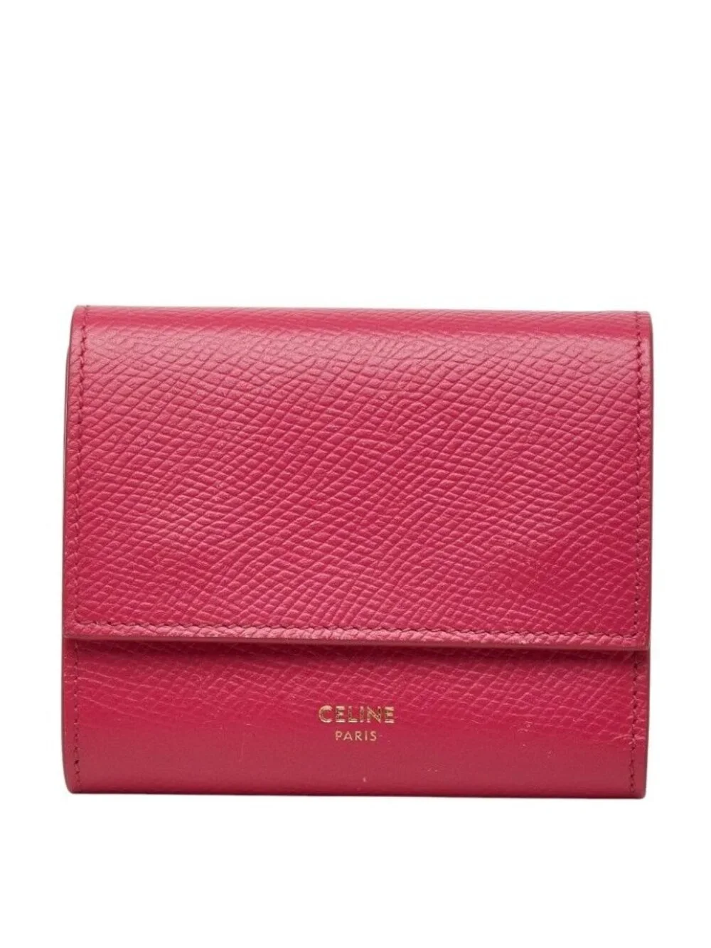 Celine Small Trifold Wallet Pink Leather